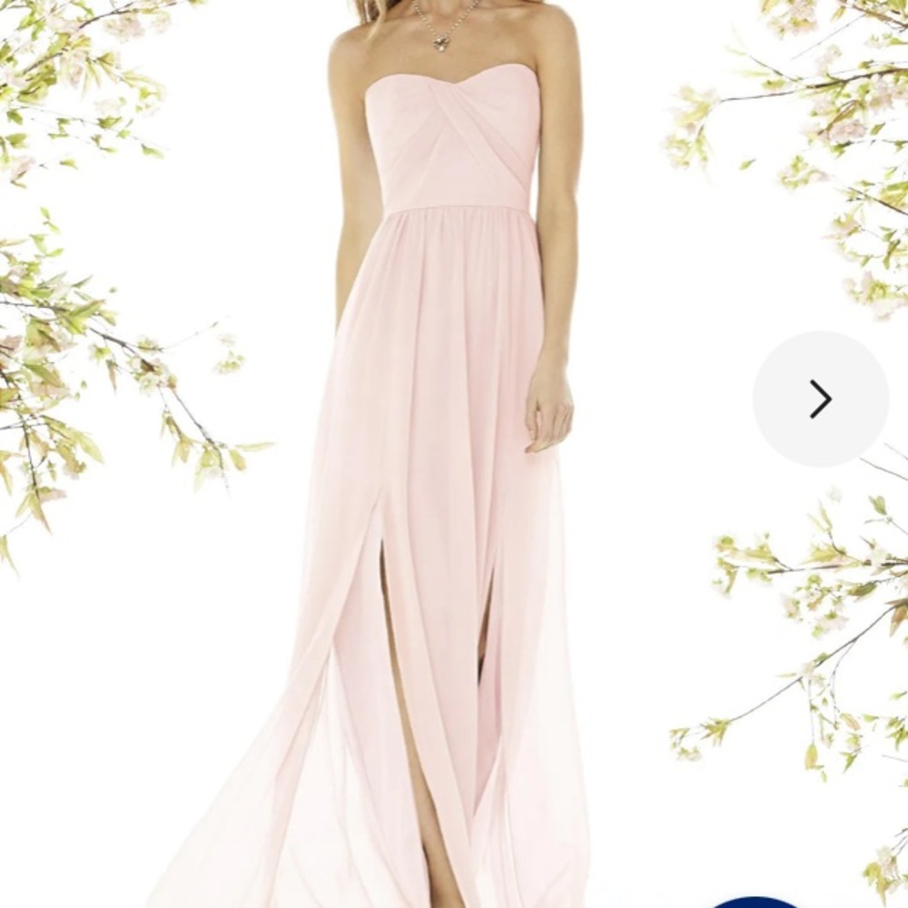 Social Bridesmaid draped sweetheart neckline strapless gown